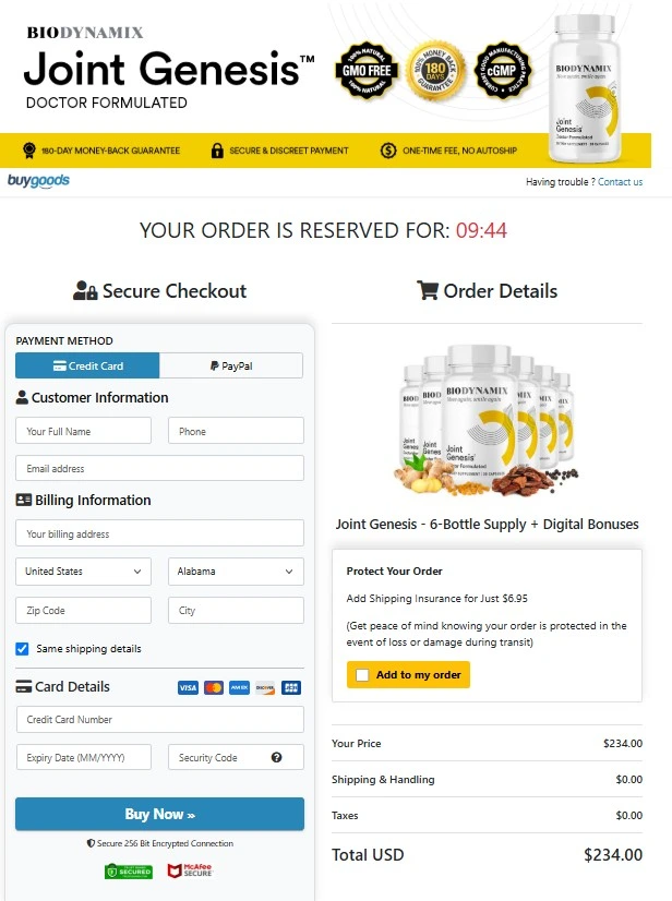 joint-genesis joint-genesis-secure-checkout-page